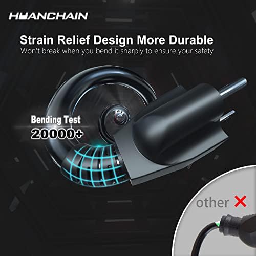 HUANCHAIN Black Extension Cord 8 FT, 16 Gauge, Indoor Electric Cable - Image 2