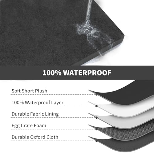 Large Waterproof Orthopedic Dog Bed with Egg Crate Foam - Image 6