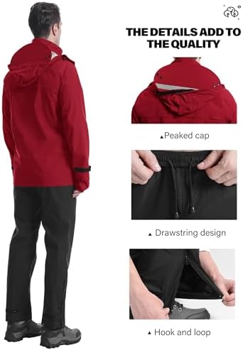 iCreek Rain Suit Waterproof Breathable Lightweight 2-Piece Rain Gear Unisex - Image 5