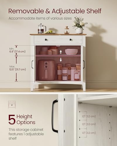 VASAGLE Buffet Cabinet, Coffee Bar with a Drawer, Adjustable Shelf - Image 5