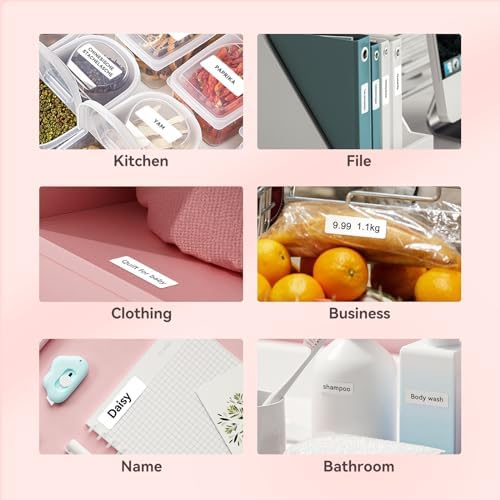 NIIMBOT Label Maker Tape for D11/D110/D101 Label Maker, 12 x 40 mm (0.47'' x 1.57''), 3Rolls for Home Office Labeling Tape Replacement, White - Image 6
