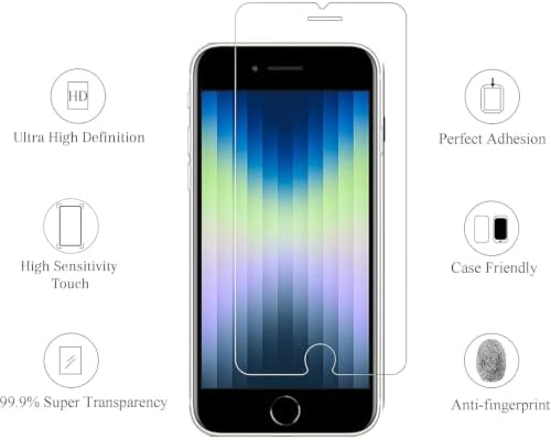 Ailun 3 Pack Screen Protector for iPhone SE 2020 2nd/2022 3rd Gen - Image 2