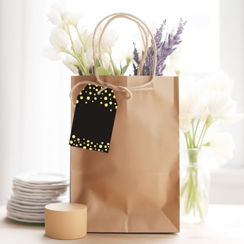 Anwyll Gift Tags with String - 100 Pcs Black Gift Tags for Presents - Image 5
