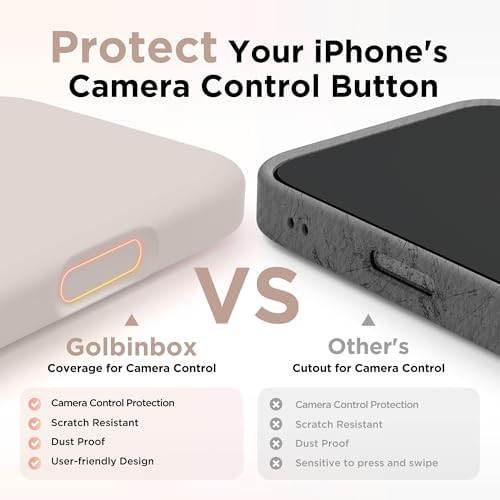 GolbinBox Magnetic for iPhone 17 Case, Silicone Cover, Stone - Image 5
