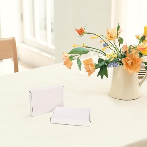 HORLIMER 7x5x1 Shipping Boxes Set of 100, White Corrugated Cardboard Mailer Box for Packing Small Business - Image 5