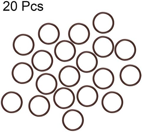 uxcell Fluorine Rubber O-Rings 22mm OD 18mm ID 2mm Width, Metric FKM Sealing Gasket, Pack of 20 - Image 2