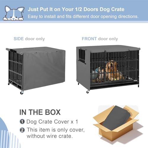 Explore Land Dog Crate Cover, 30 inches, Grey - Image 3