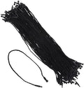 200Pcs 7.8 Inch/20cm Cotton Hang Tag String Fasteners, Hanging Rope Snap Lock Pin Loop Fastener Hook Ties Plastic Tags Ties for Clothes Tag, Price Tags, Shoes Snap Lock, Luggage Label (Black) by Unknown
