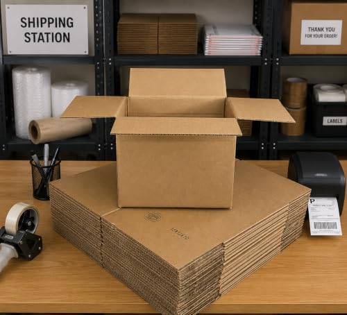 Corrugated Cardboard Boxes, 25 Pack, 12 x 12 x 10 inch - Image 6