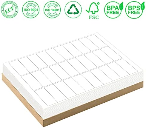 1" x 2-5/8" Address Labels 3000 Labels Sticker Paper for Laser/Ink Jet Printer mailing Labels 8.5"×11" White 30 per Sheet - Image 7