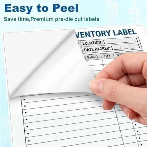 Printable Sticker Paper, 30 Sheets 8.5"x11" Printable Full Sheet Labels for Laser & Inkjet Printers, Packaging, Signs, Shipping, Mailing & Product Stickers, Adhesive Labels,Pony Packaging - Image 6