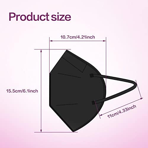 Miuphro KN95 Face Mask 25 Pack, 5-Layers Breathable KN95 Masks - Image 2