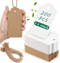 SallyFashion 200Pcs Brown White Gift Tags with String, 2 X 4 inch by sallyfashion