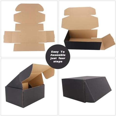9"x6"x4"Shipping Boxes,10Pcs Black Corrugated Cardboard Boxes. - Image 6