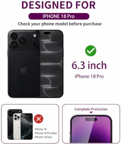 2 Pack Privacy Screen Protector for iPhone 18 Pro Tempered Glass - Image 2