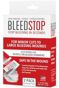 BleedStop™ First Aid Powder for Blood Clotting, Trauma Kit, Blood Thinner Patients, Camping Safety, and Survival Equipment for Moderate to Severe Bleeding Wounds or Nosebleeds - 2 (20g) Pouches by BleedStop