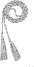 Tassel Depot Graduation Honor Cord - Gray/White - Every School Color Available - Made In Usa by TasselDepot