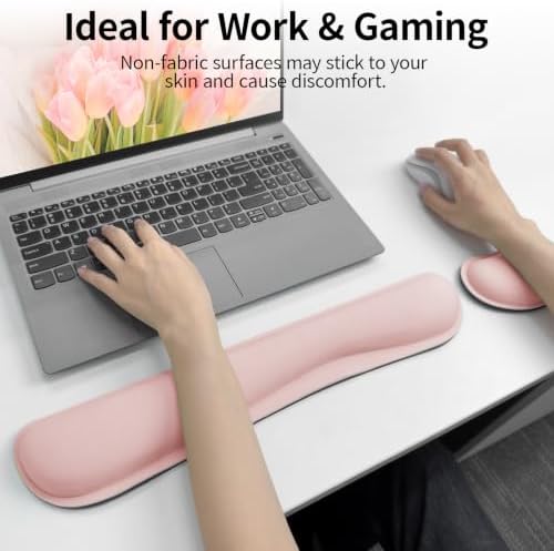 Bloss 2 Pink Wrist Rest for Mouse & Keyboard, Ergonomic Wrist Support - Image 5