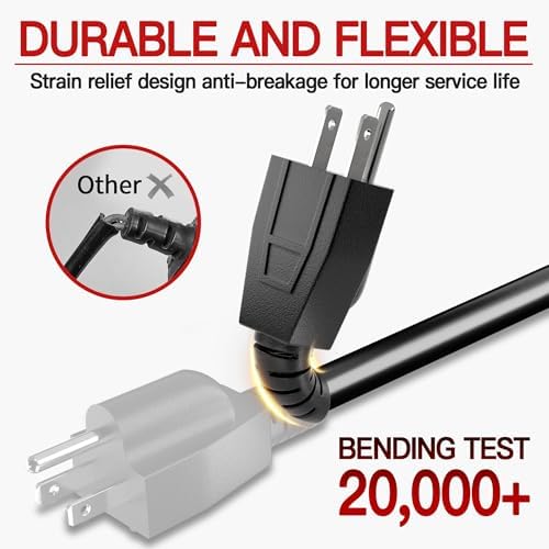 Skrizcable 16/3 Short Extension Cord 8In 10Pc, Black Extension Cord Indoor - Image 4