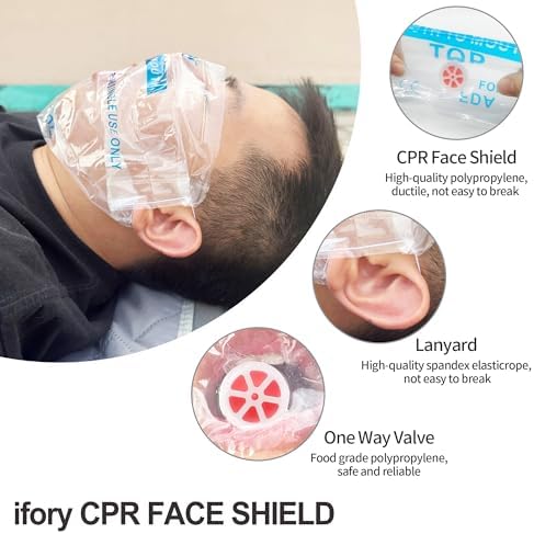 25 Packs CPR Face Shield with Keyring, CPR Pocket Mask Keychain - Image 3