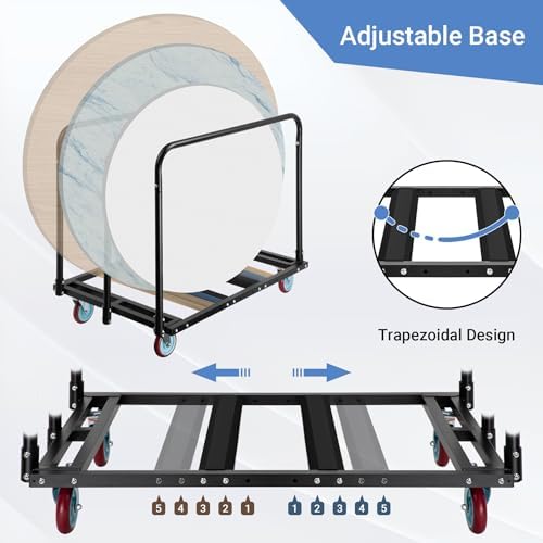 Updated Folding Table Cart, Heavy Duty Drywall Dolly Cart 2000LBS - Image 4