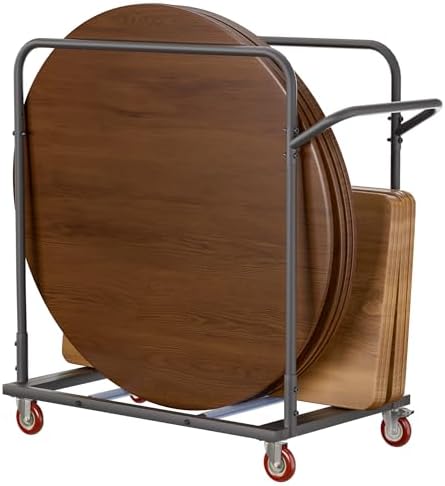 YOHKOH Drywall cart, Heavy-Duty Folding Table & Panel Cart, PU Swivel Wheels, 500 lbs Load,Carry 8-10 Table, for Party, Hotel, Garage, 46.9" W x 31" D x 45.6" H by YOHKOH