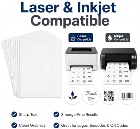 1.5" Round Labels, Printable for Laser & Inkjet, 600 Labels - Image 4