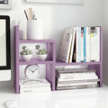 Jerry & Maggie Desktop Organizer Office Storage Rack Adjustable Wood Display Shelf Birthday Gifts Toy Home Decor Free Style Rotation Display True Natural Stand Shelf (Violet) by JERRYMAGGIE