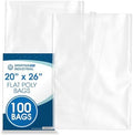 20" X 26" Open-End Flat Clear Poly Bags (100 Count) - 1.1 Mil by SpartanIndustrial