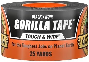 GORILLA Tough & Wide Heavy Duty Duct Tape, Black, 2.88" x 25 yd, 1-Pack by Gorilla