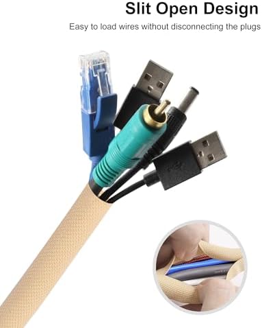 Secbolt Cord Protectors from Pets No Chew, 10FT - 1/2 Inch, Beige - Image 2