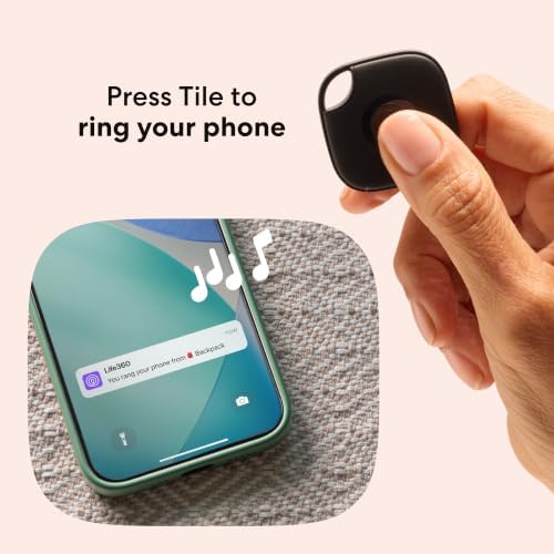 Life360 Tile - Bluetooth Tracker, Keys Finder and Item Locator for Keys, Bags and More. Phone Finder. Both iOS and Android Compatible. 2-Pack (Black/White) - Image 4