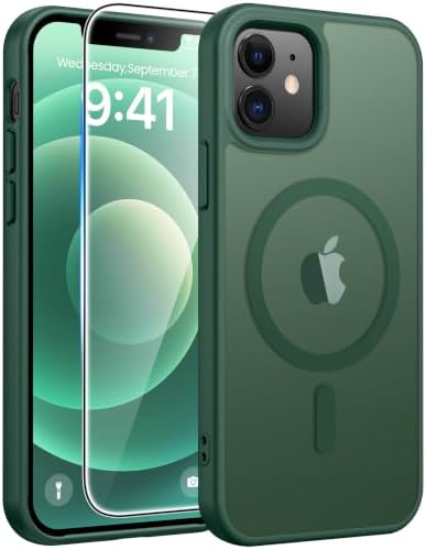 FNTCASE for iPhone 13 Mini/iPhone 12 Mini Case, Fit for Magsafe, Green by FNTCASE