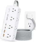 DEPOW Surge Protector Power Strip with 8 Outlets 4 USB Ports (2 USB C),5 FT by DEPOW