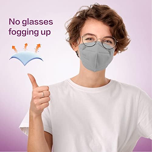 Miuphro 50 Pack Cup Dust Safety Disposable Masks, KN95 5-Layer Foldable Masks - Image 4