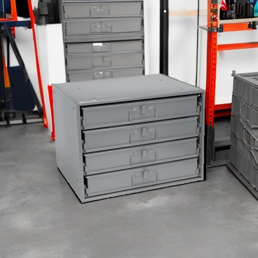 Global Industrial Durham Steel Compartment Box Rack - Image 2