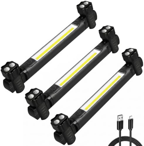 Ropelux Mechanic Work Light Bar with 2500LM 5200mAh Battery, Black 3 Pcs by Ropelux