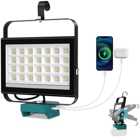 T-SUN 100W LED Work Light, Cordless Portable Light for 20V Max Battery by T-SUN