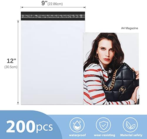 Metronic Small Poly Mailers 9x12 200pc Self Seal Shipping Bags for Clothing - Image 6