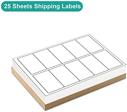 MFLABEL 2x4 Shipping Labels - 25 Sheets (250 Labels) for Laser & Inkjet Printers, 10-UP FBA Address Stickers, Matte White Self-Adhesive Mailing Labels for Packages, Boxes, envelopes - Image 3