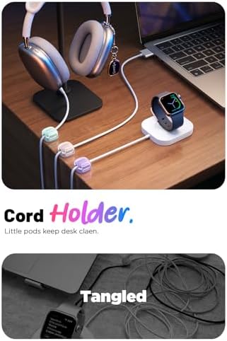 8 Pack Cable Clips, Cord Organizer, Cute Spring Cord Holder - Image 2