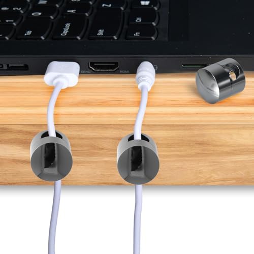 SmallCat 8 Sets Charger Holders for Cords, Black Cable Anchor Holders - Image 6