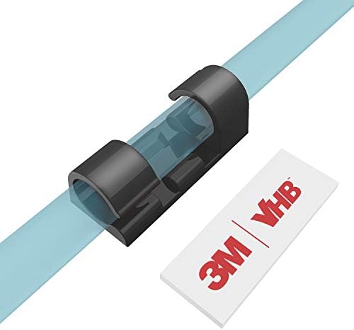 Cable Clips with Strong Self-Adhesive, XIAOXI Cable Management TV PC Wire Holder Sticky Tidy and Organizer Cord and Wires - 40 Pcs (Black) by ProfessionalCableManager