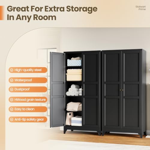 Yizosh Metal Pantry Storage Cabinet Kitchen Cabinet Kitchen Pantry - Image 6