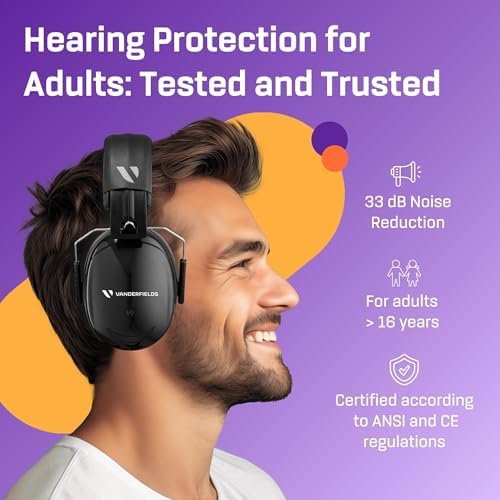 Noise Reduction Earmuffs for Adults - 35 dB (2K Hz) Protection Headphones - Image 2