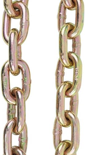 Mytee Products 1/2 Inch x 20 FT Grade 70 Binder Chain with Clevis Grab Hooks - G70 Transport Tow Chain - 11,300 Lbs Working Load Limit - Image 4