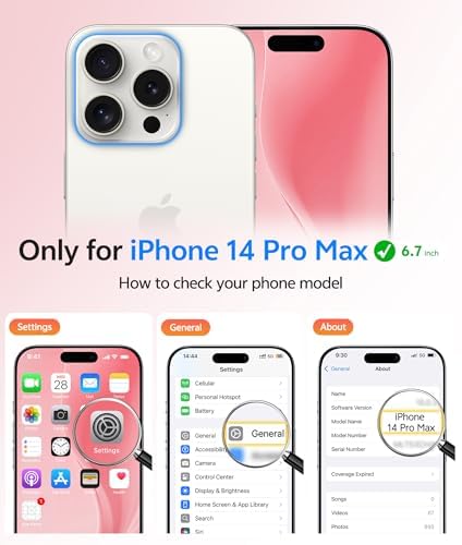 FNTCASE for iPhone 14 Pro Max Case, Fit for Magsafe, Glass Screen Protector - Image 2