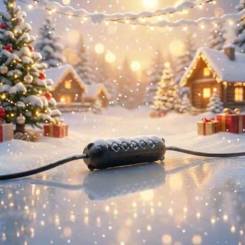 20ft Black Outdoor Extension Cord & Waterproof Extension Cord Cover Kit - Image 4