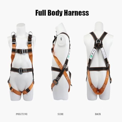 Retractable Fall Arrester Fall Protection System With Self Retracting Lifeline, Full Body Safety Belt, Anti-fall Lanyard, Personal Protective Equipment For Aerial Work And Engineering Protect ( Size : - Image 3