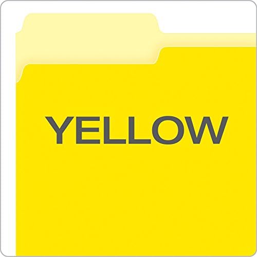 Pendaflex Two-Tone Color File Folders, Letter Size, Yellow, 1/3 Cut, 100 per box (152 1/3 YEL) - Image 5